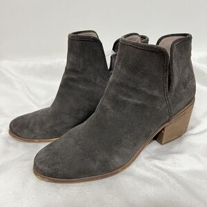 Hinge Ankle Boots Size 12 M Gray Booties Block Heel 58665 Boho Western Minimal